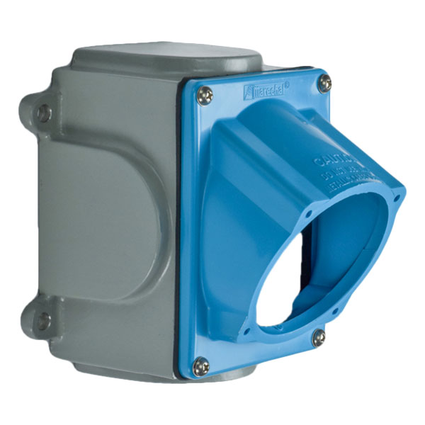 714C3N20 - BOX/ANGLE ADAPTER 30 DEGREE POLY BLUE SIZE 4 2